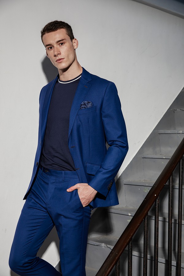 SST&C #Online Exclusive  Royal Blue Slim Fit Suit Jacket | 0112004005  (Outlet)_4