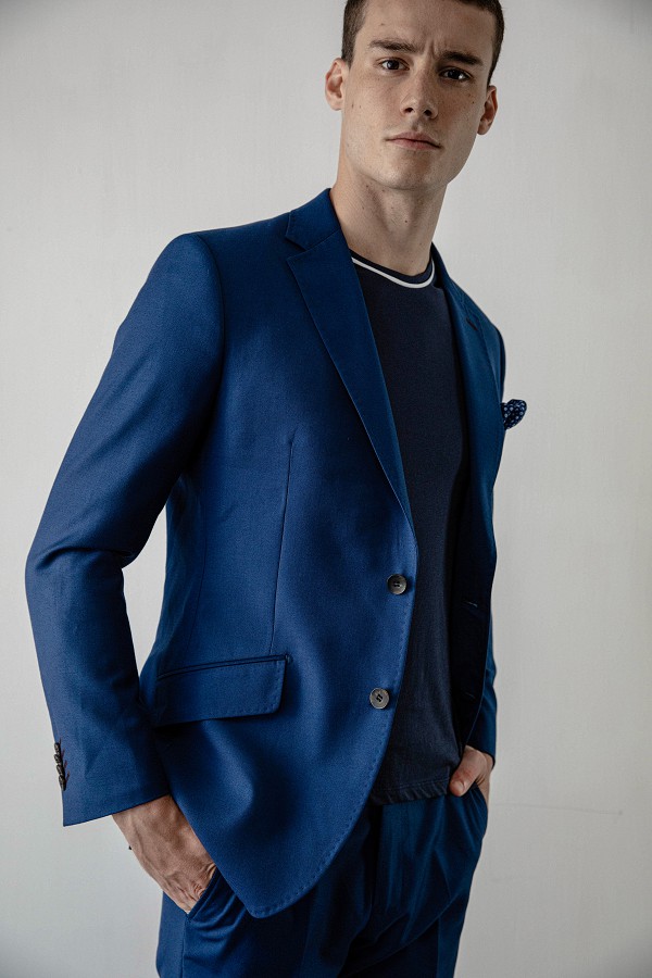 SST&C #Online Exclusive  Royal Blue Slim Fit Suit Jacket | 0112004005  (Outlet)_5