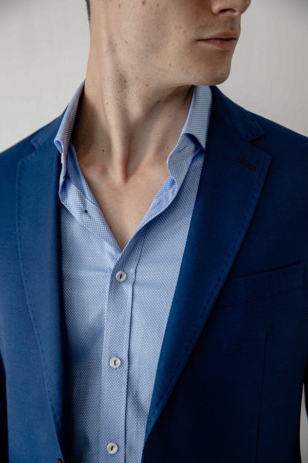 SST&C #Online Exclusive  Royal Blue Slim Fit Suit Jacket | 0112004005  (Outlet)_8