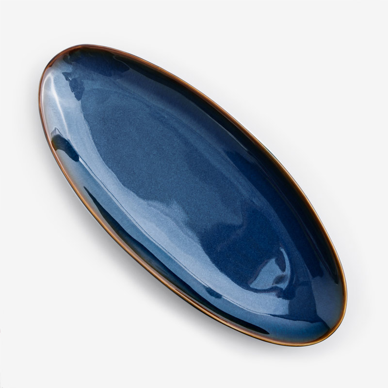 AZURE 40cm Ceramic Oval Plate_0