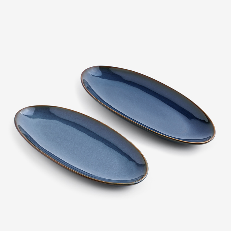 AZURE 40cm Ceramic Oval Plate_3
