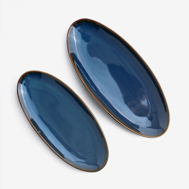 AZURE 40cm Ceramic Oval Plate_4