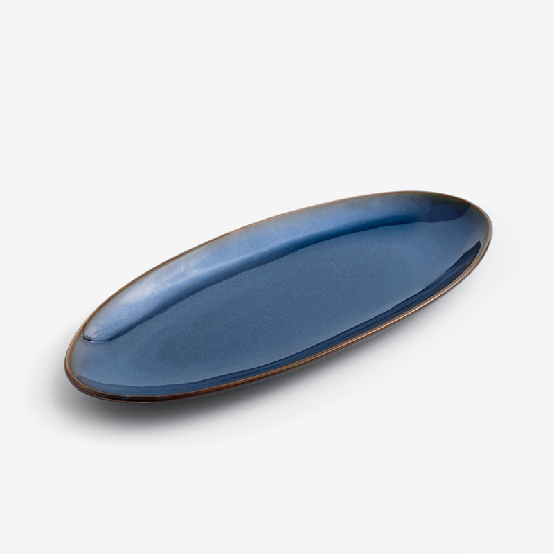 AZURE 35cm Ceramic Oval Plate_0
