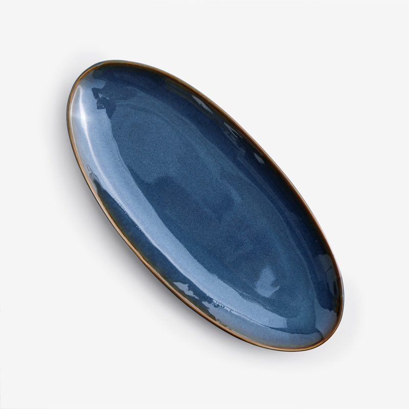 AZURE 35cm Ceramic Oval Plate_1