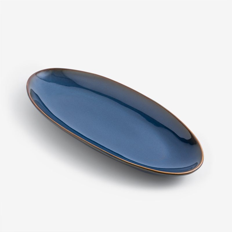 AZURE 35cm Ceramic Oval Plate_3
