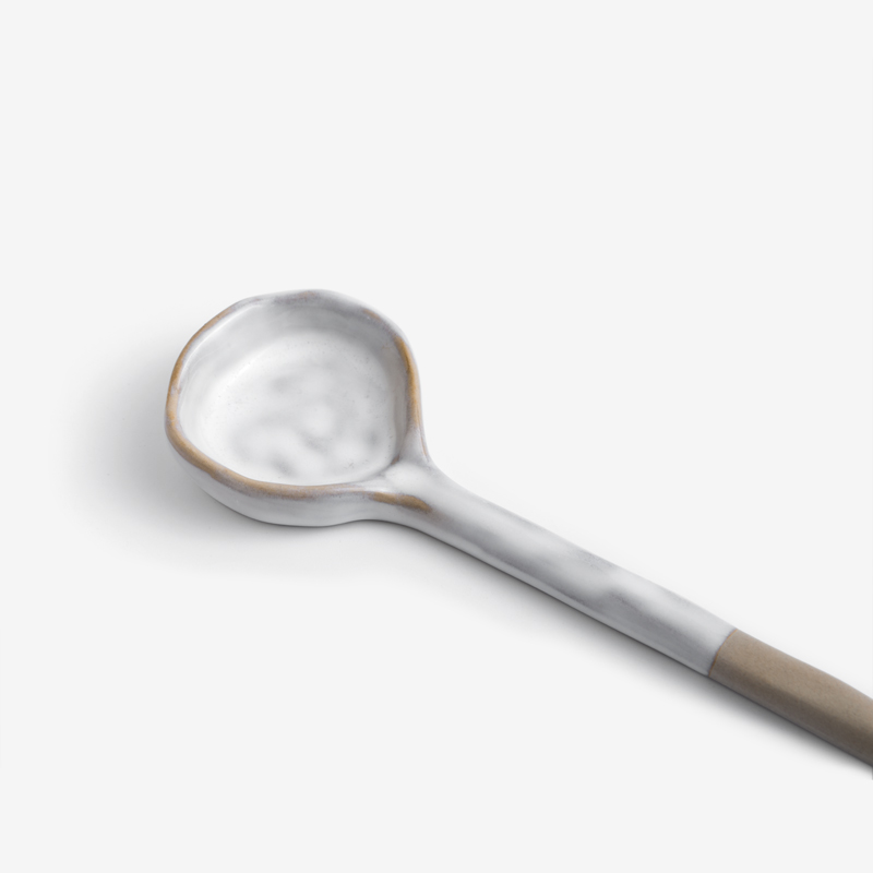 Touch 17.5cm Ceramic Spoon│Brown_1