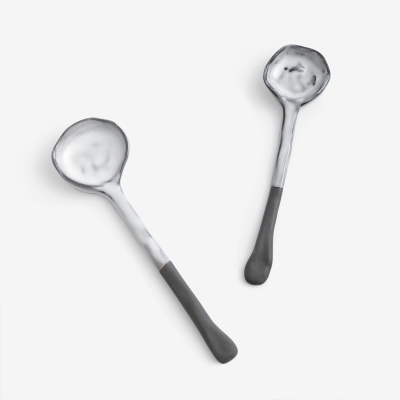 Touch 17.5cm Ceramic Spoon│Brown_3