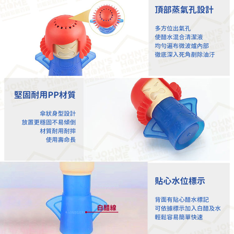 生氣媽媽微波爐清潔器 蒸氣零死角 白醋加水幾分鐘搞定 廚房清潔 微波爐清理器 油污清洗器【ZE0216】《約翰家庭百貨_6
