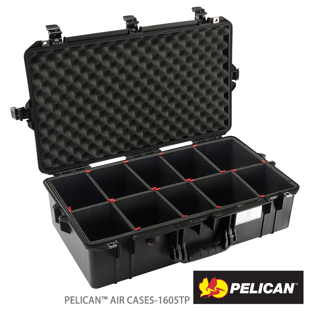 【PELICAN】1605AirTP 超輕氣密箱 含TrekPak 隔板(黑) 公司貨_0