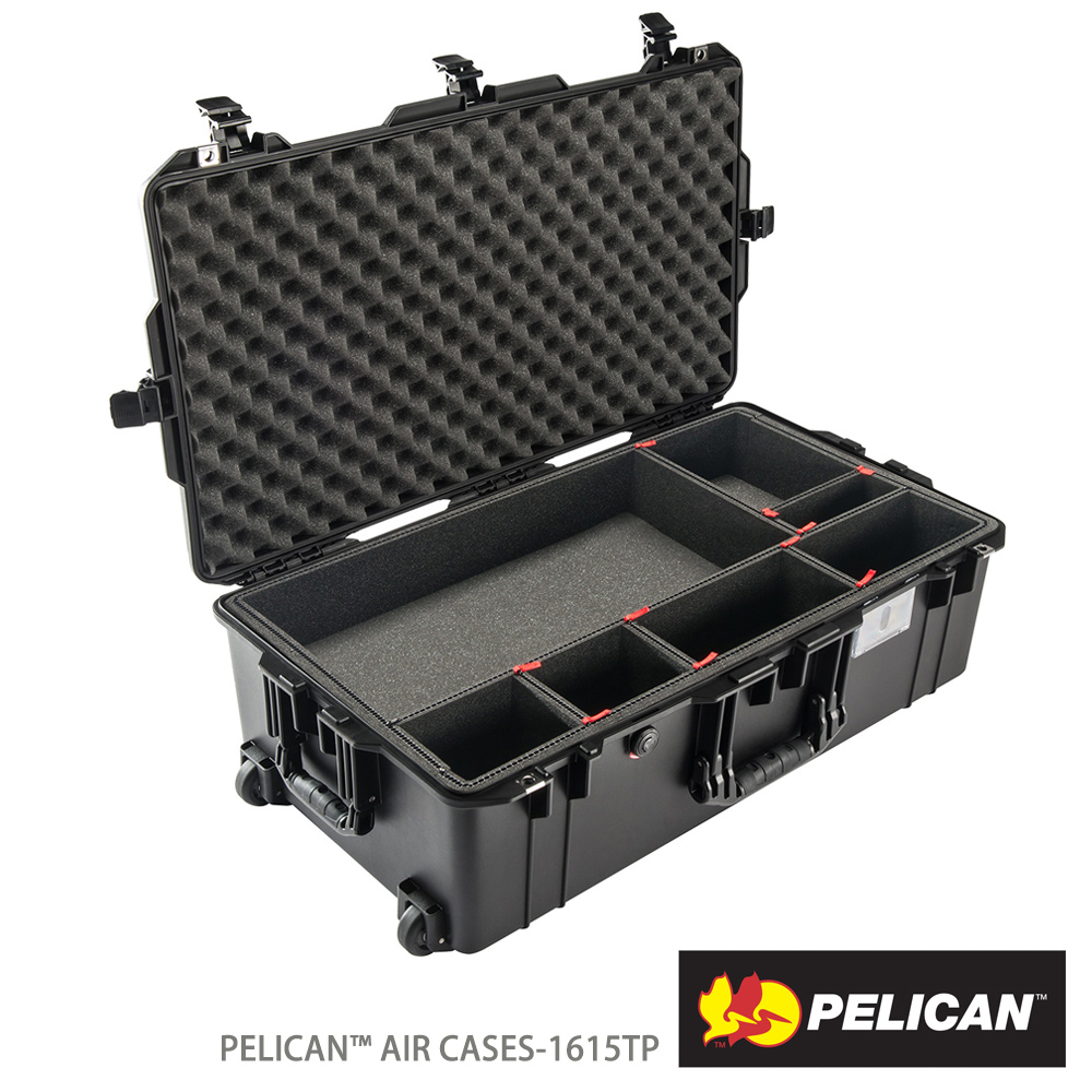 【PELICAN】1615AirTP 輪座拉桿超輕氣密箱 含TrekPak 隔板(黑) 公司貨_0
