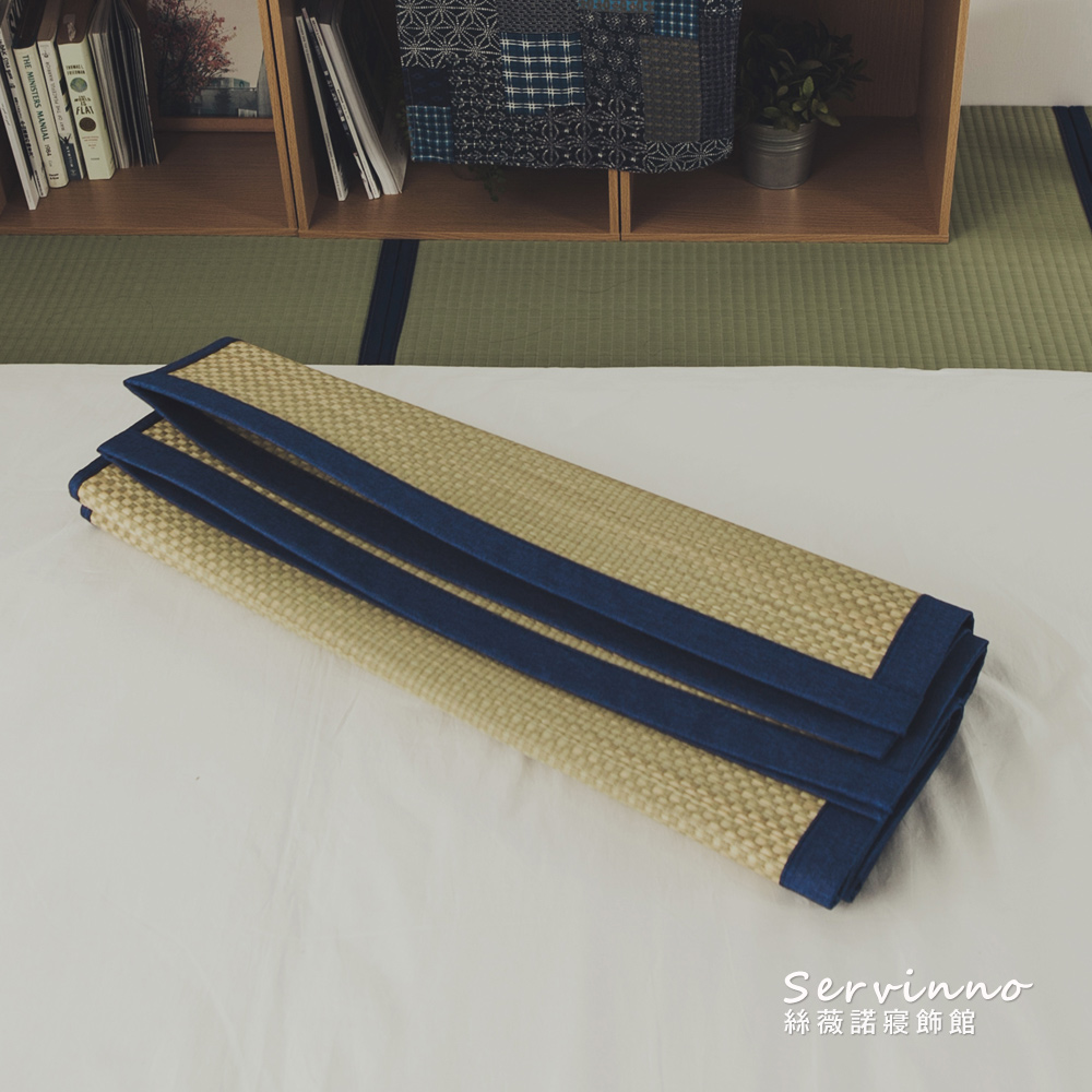 牛仔藍系列-藺草蓆-枕墊/單人/雙人加大/特大 (枕墊另購，各尺寸草蓆均不含枕墊)_8