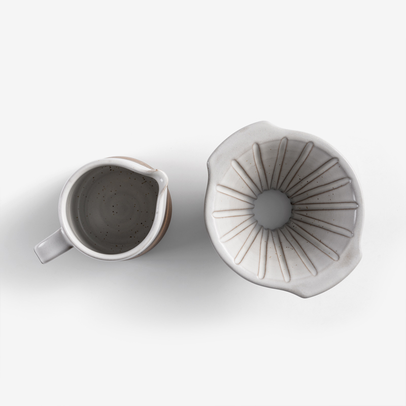 Jade 20.5cm Ceramic Coffee Dripper Set | Sugar_2