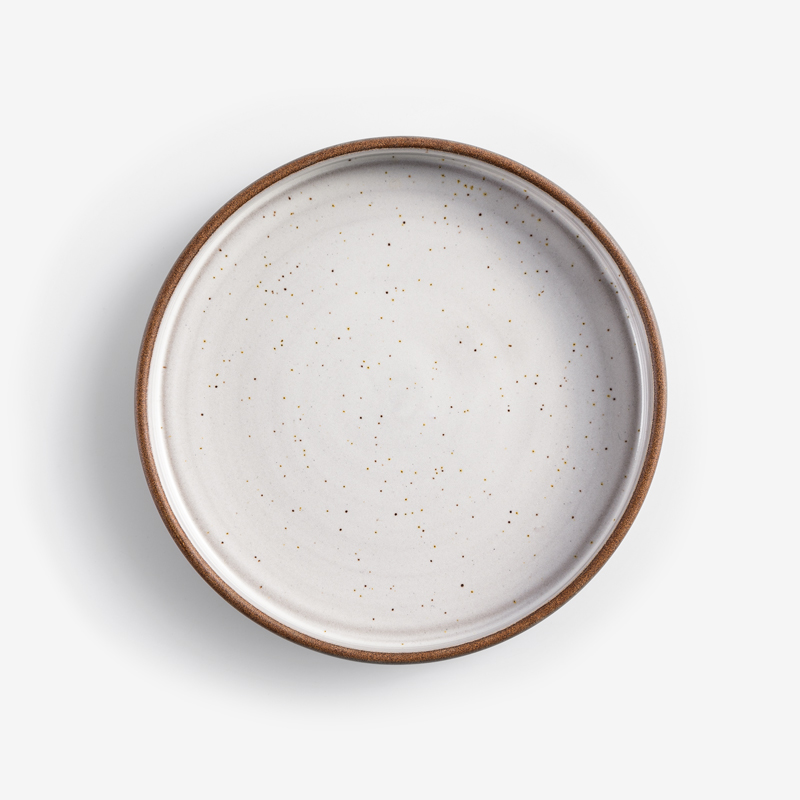 職人 銅釉白玉 18cm 陶瓷平盤｜楓糖棕｜單品_1