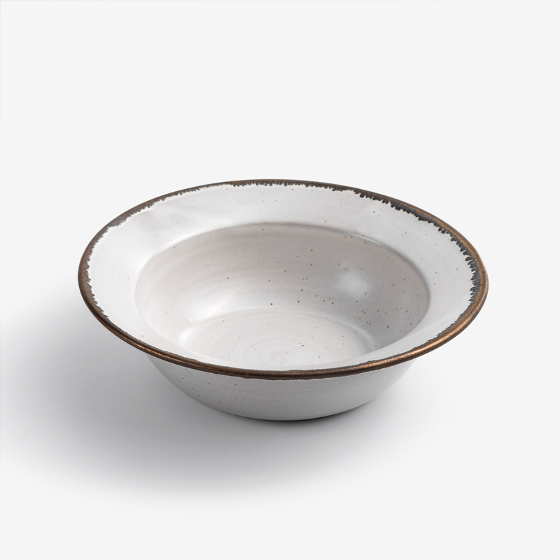 職人 銅釉白玉 21.5cm 陶瓷深盤｜楓糖棕｜單品_0
