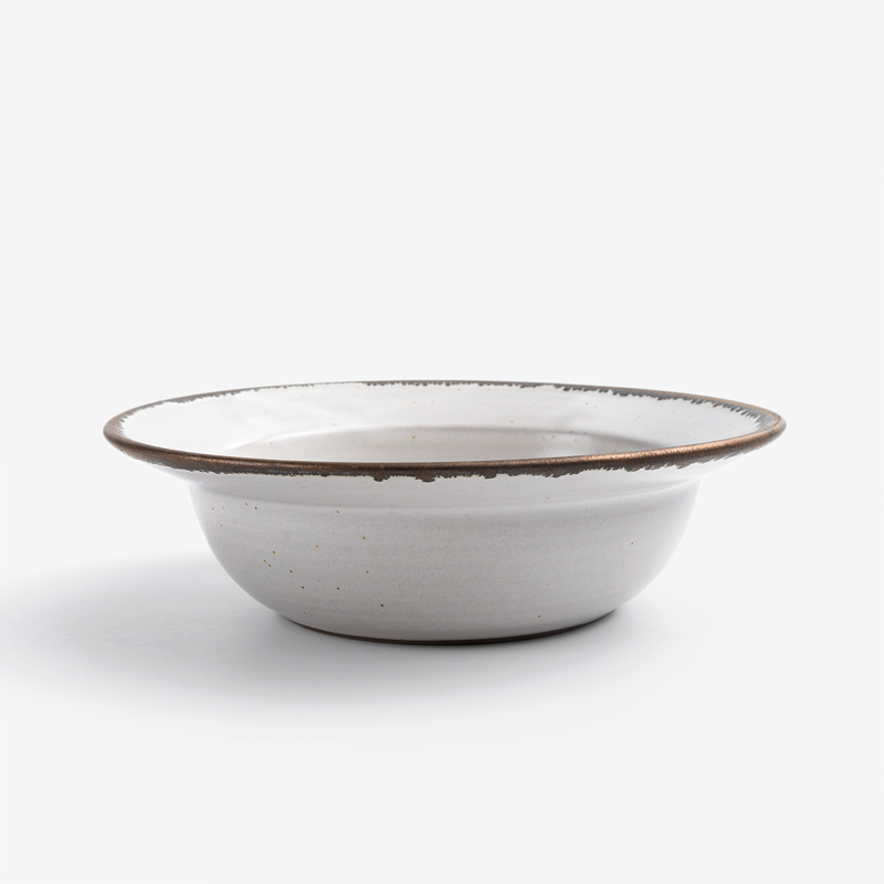 職人 銅釉白玉 21.5cm 陶瓷深盤｜楓糖棕｜單品_1