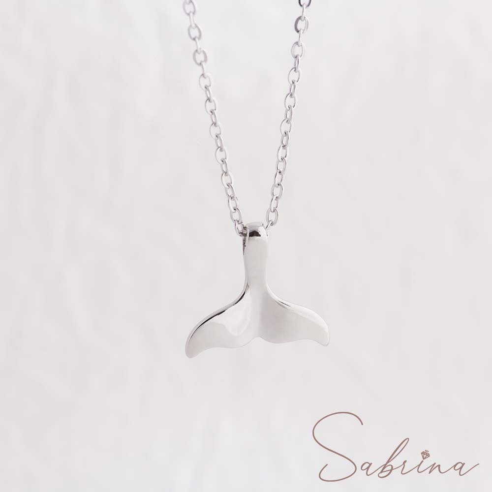 925純銀項鍊幸運的小鯨魚尾巴 純銀 立體鯨魚尾巴設計sabrina Gaiia