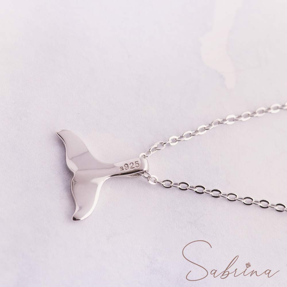 925純銀項鍊幸運的小鯨魚尾巴 純銀 立體鯨魚尾巴設計sabrina Gaiia