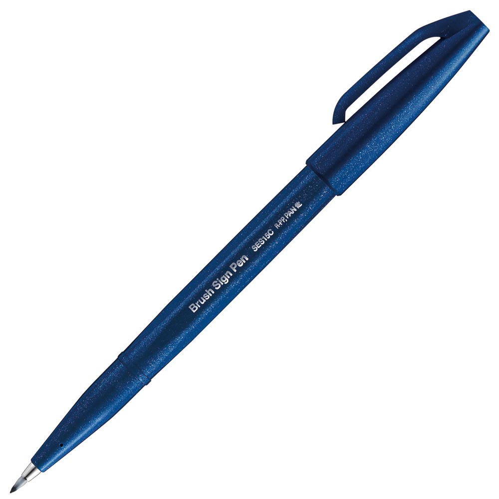 Pentel  Brush Sign Pen新色柔繪筆(SES15C)-(紅/綠/藍/黃綠/灰/紫紅/粉藍/紫/墨綠/粉棕/粉紅/淺藍)_3