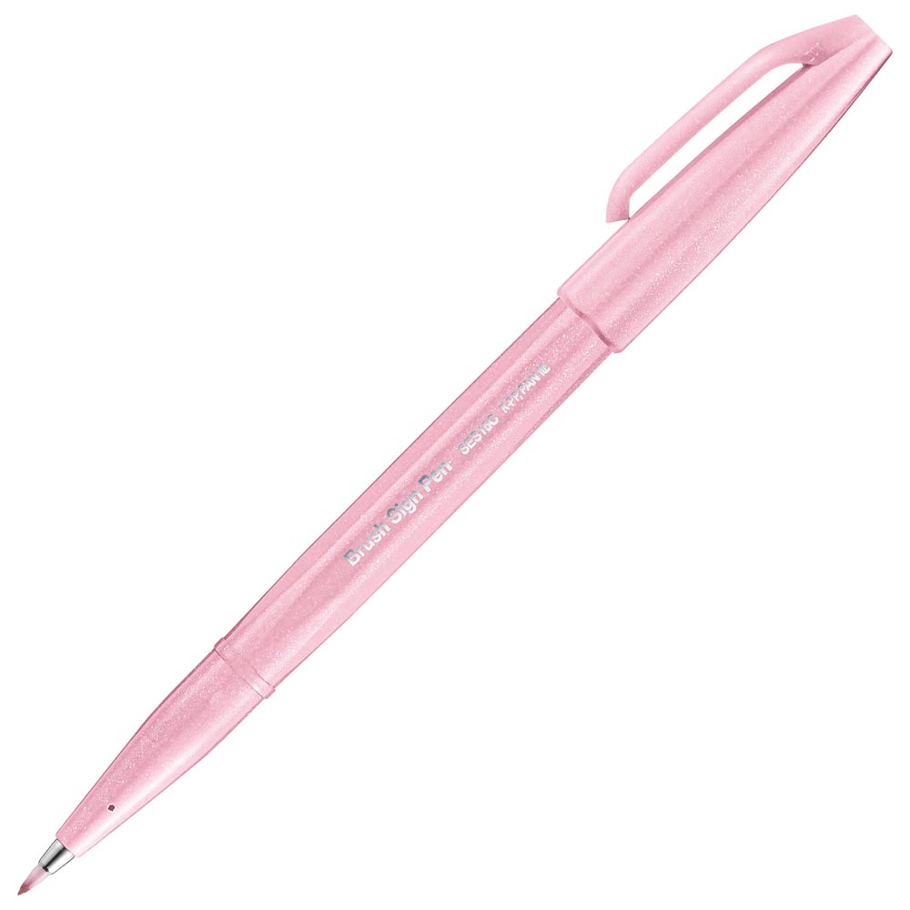 Pentel  Brush Sign Pen新色柔繪筆(SES15C)-(紅/綠/藍/黃綠/灰/紫紅/粉藍/紫/墨綠/粉棕/粉紅/淺藍)_8