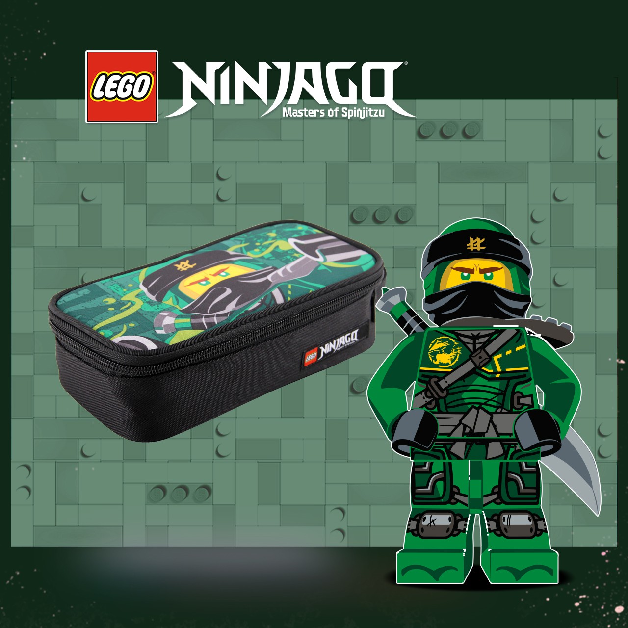 LEGO丹麥樂高鉛筆盒-綠忍者 10052-1908_0