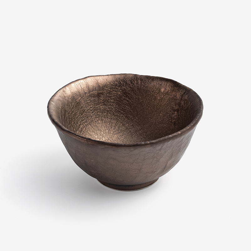 日式 銅釉流金 12cm 陶瓷飯碗｜古銅｜單品_0