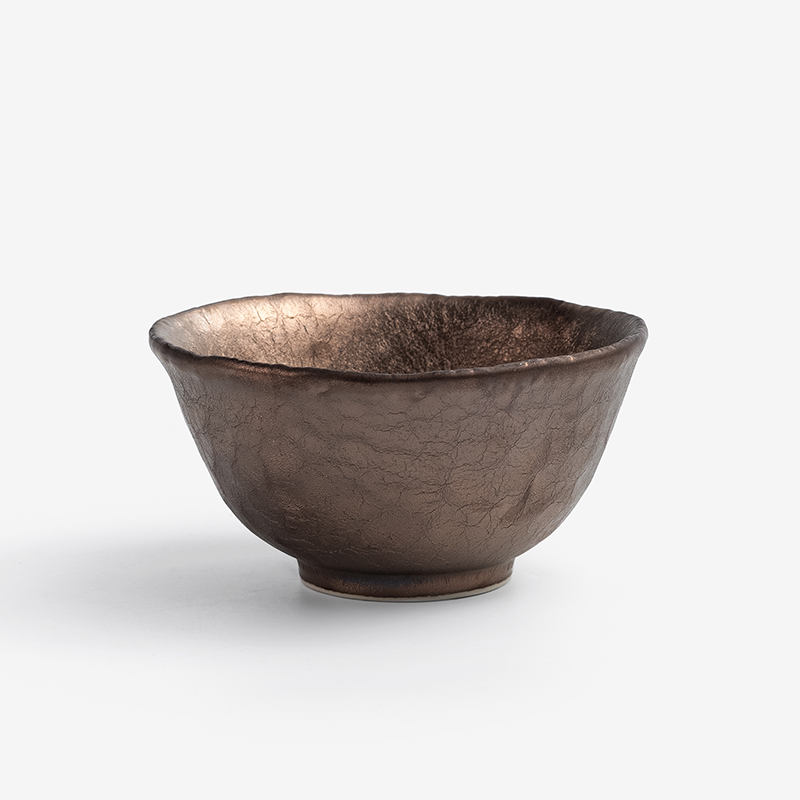 日式 銅釉流金 12cm 陶瓷飯碗｜古銅｜單品_1