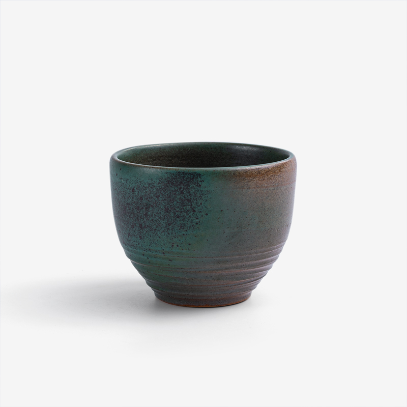 職人 青銅澄綠 100ml 陶瓷茶杯｜墨綠｜單品_1