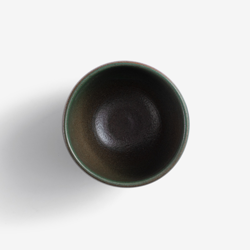 職人 青銅澄綠 100ml 陶瓷茶杯｜墨綠｜單品_2