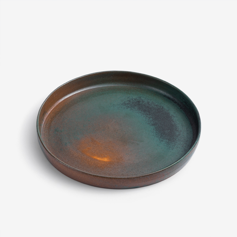 Moss 21cm Ceramic Flat Plate | Green_0