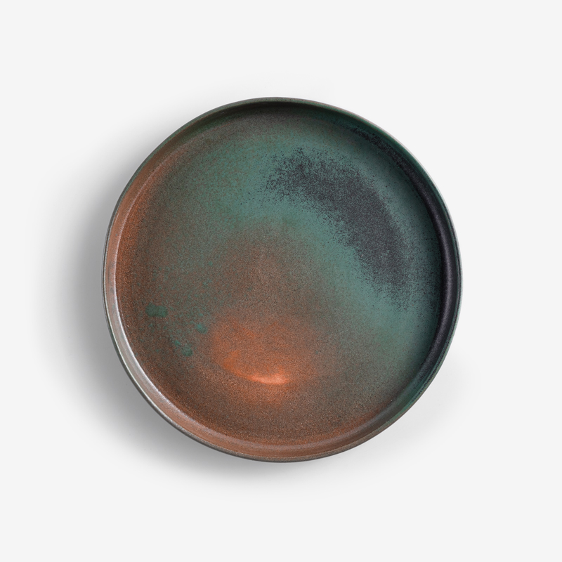 Moss 21cm Ceramic Flat Plate | Green_1