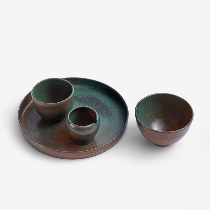 職人 青銅澄綠 10.5cm 陶瓷圓碗｜墨綠｜單品_3