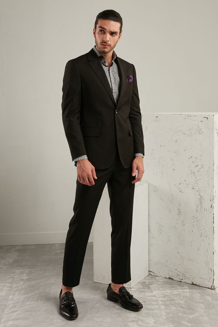 SST&C Black Slim Fit Suit Jacket | 0112006001  (Outlet)_1