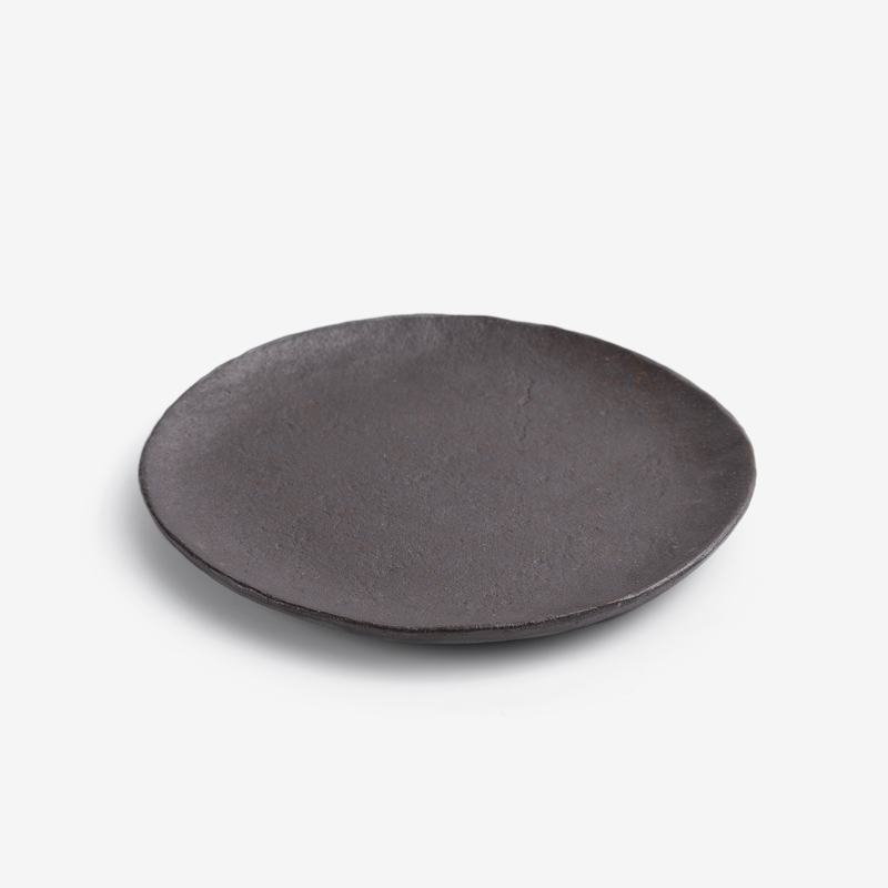 職人 素釉窯燒 18cm 陶瓷圓盤｜暖棕｜單品_0
