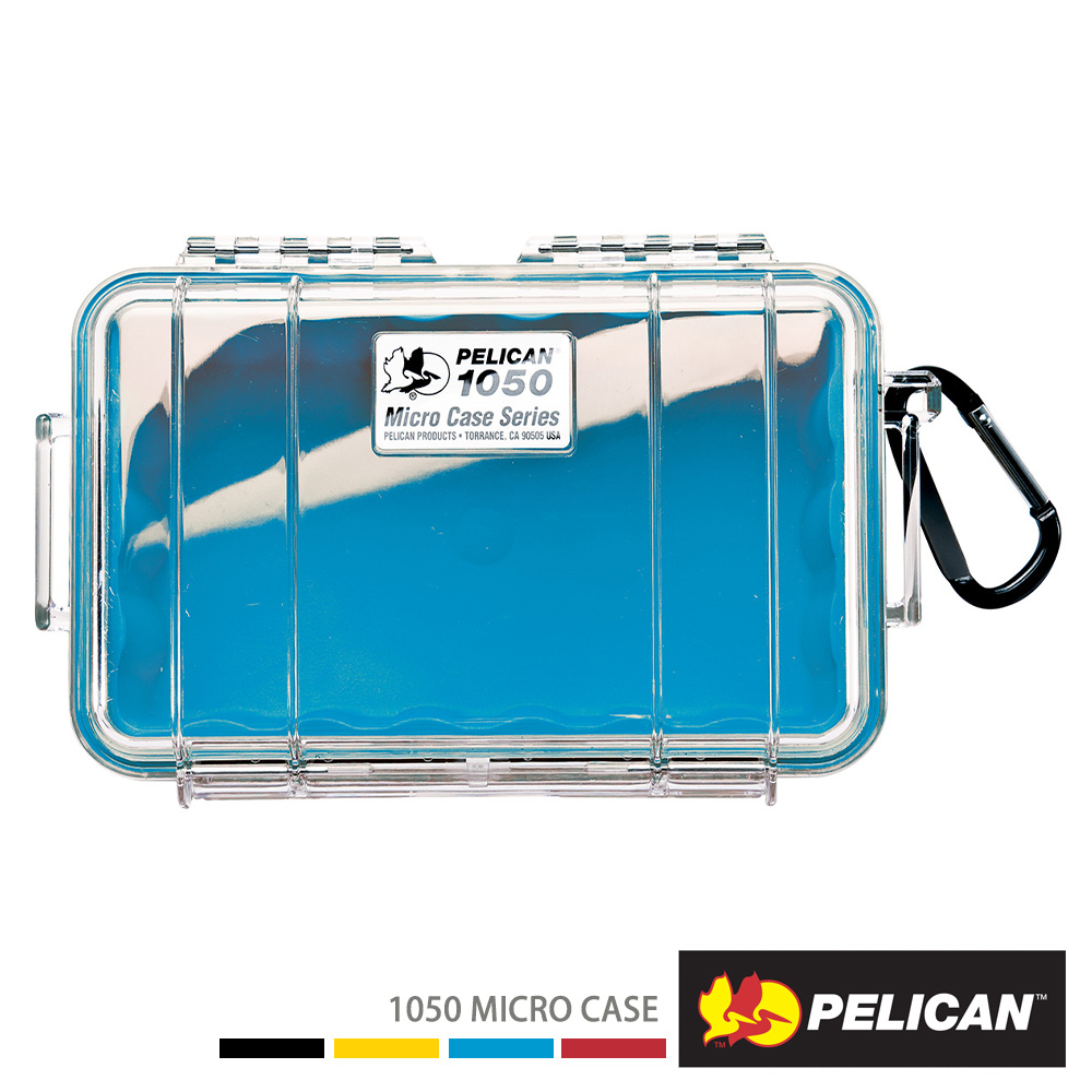 【PELICAN】1050 微型透明防水氣密箱 藍 公司貨_0