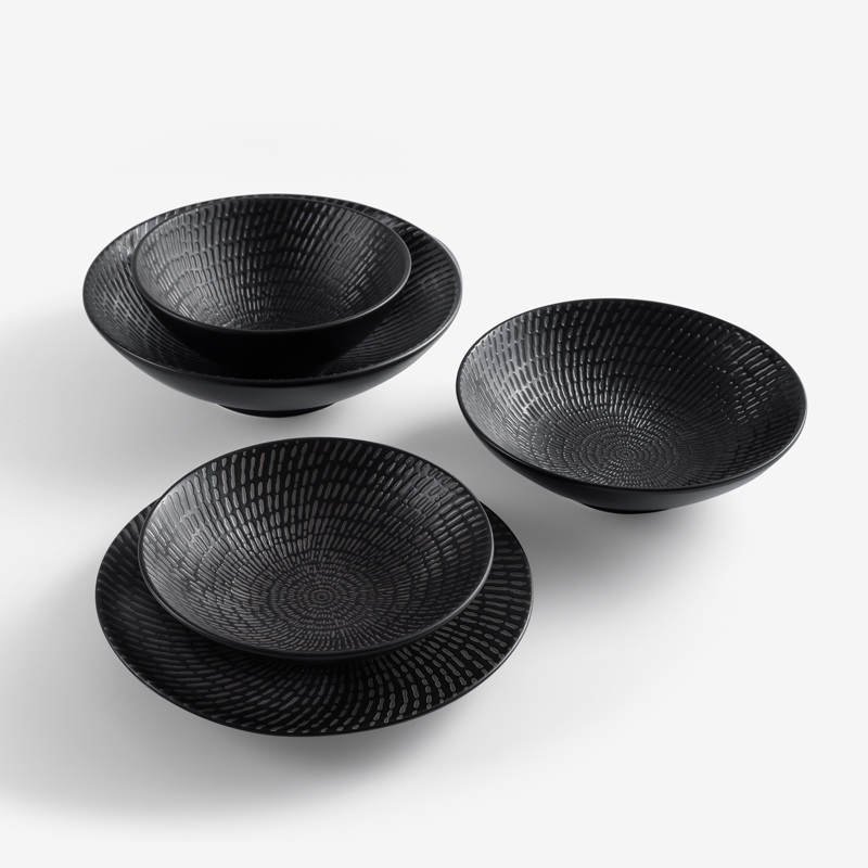日式 旋紋流星 20.5cm 陶瓷圓碗｜單品_4
