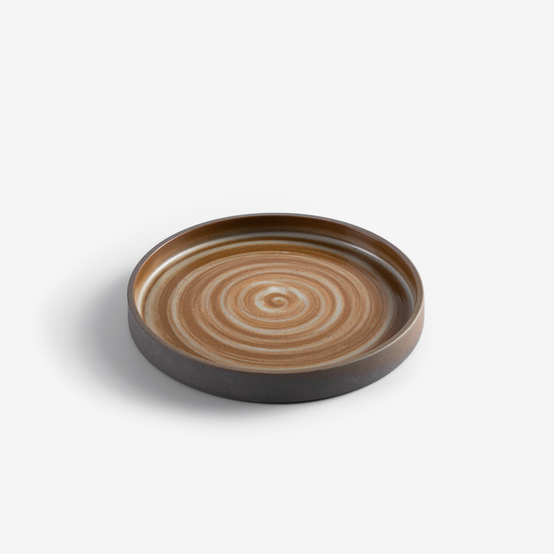 Swirl 15.5cm Underglaze Ceramic Plate | Brown_0