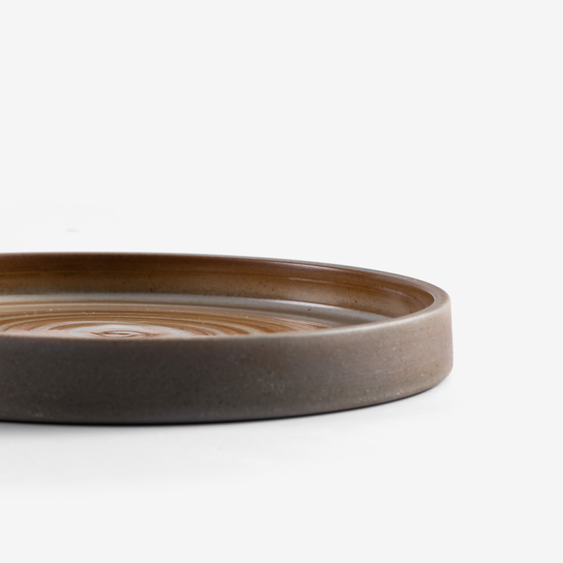 Swirl 15.5cm Underglaze Ceramic Plate | Brown_2