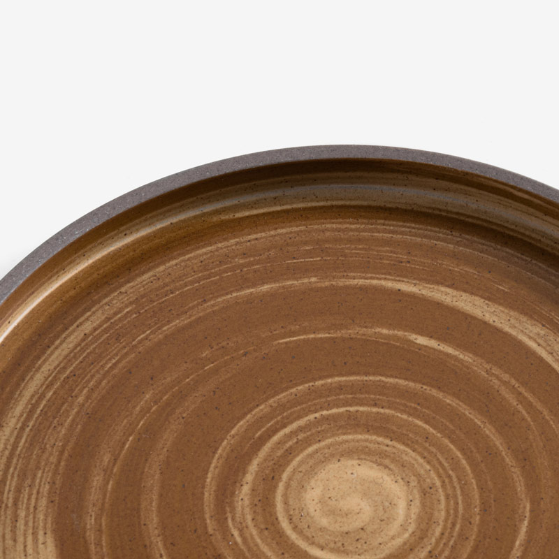 Swirl 23.5cm Underglaze Plate | Brown_2