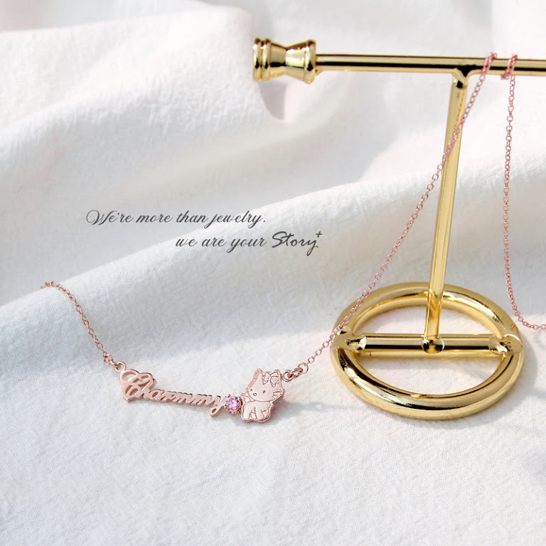 Charming for you系列-CharmmyKitty字母訂製純銀項鍊_5