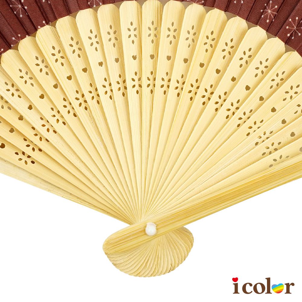 夏日21cm摺扇 和風花 I Color Shop