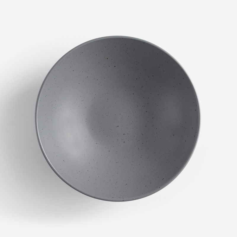 Matte 24cm Ceramic Round Plate | Gray_1