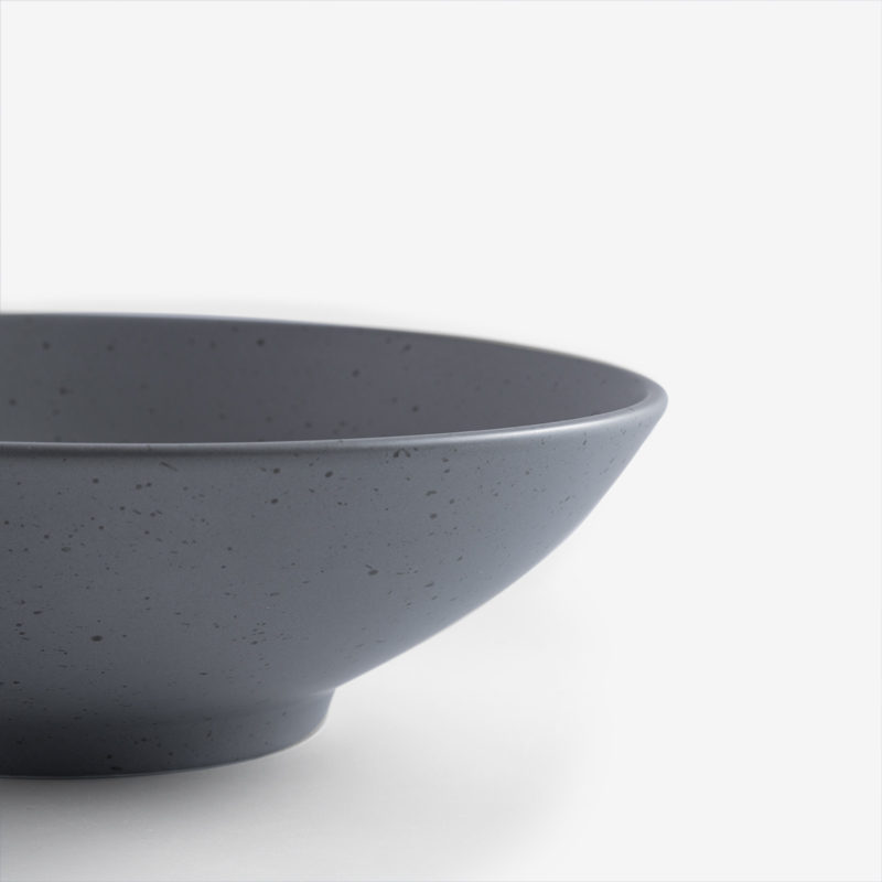 Matte 24cm Ceramic Round Plate | Gray_2