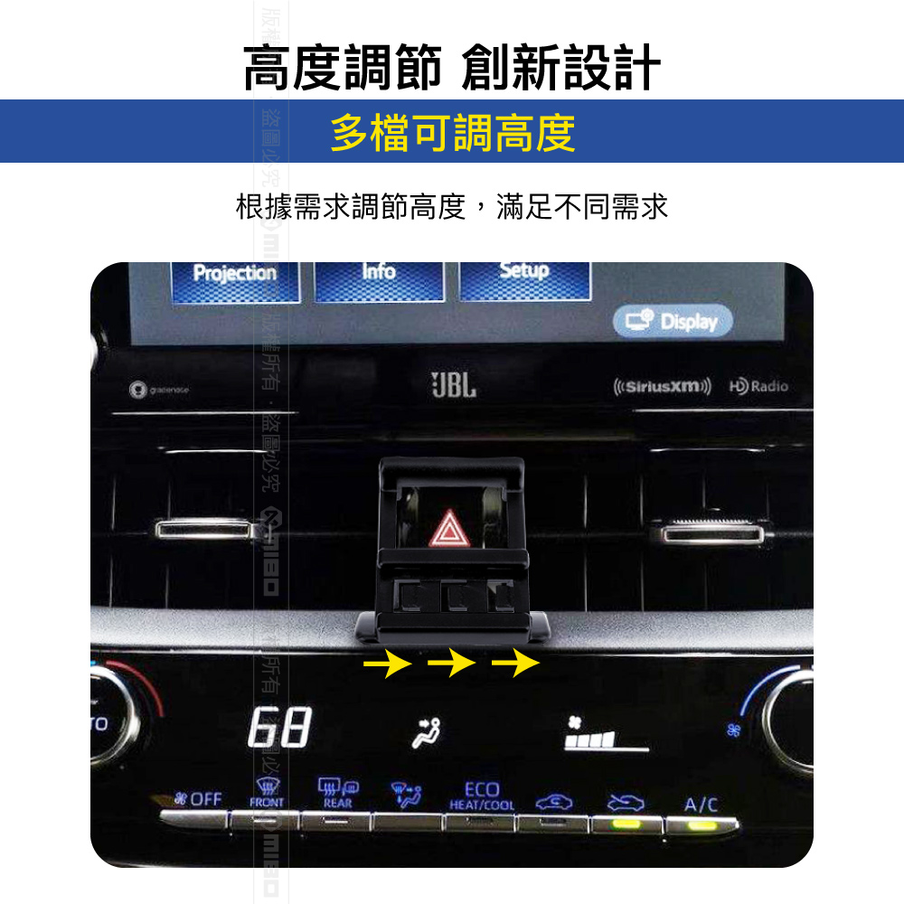 TOYOTA 豐田 Corolla Altis 2019- 米其林 Qi 智能充電紅外線自動開合手機架【專用支架+QC快速車充】 ML99_4