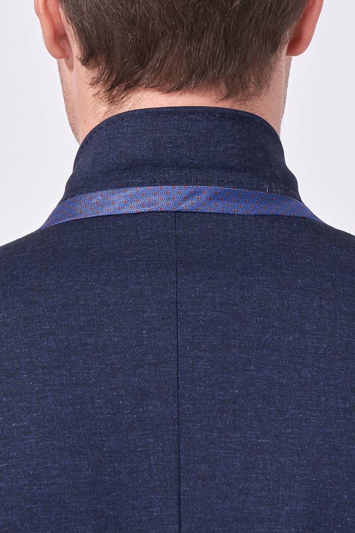 SST&C Denim Blue Knitted Slim Fit Suit Jacket | 0112009005  (Outlet)_8