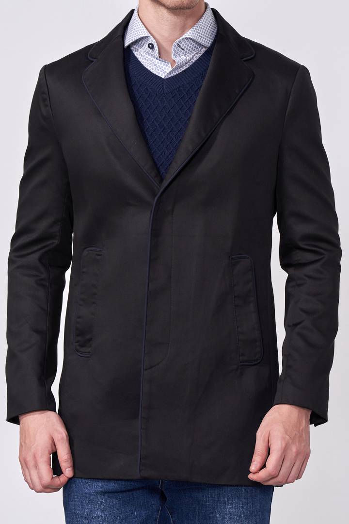 SST&C Black Trench Coat | 0612009004  (Outlet)_6