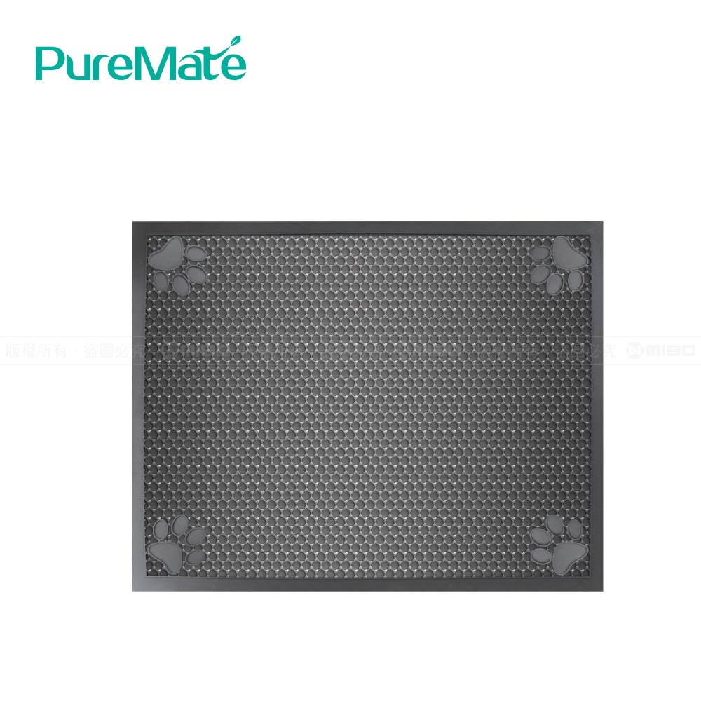 毛小孩 門口墊 貓砂墊 落砂墊 腳踏墊 58X46 灰【PureMate 普優美特】_0