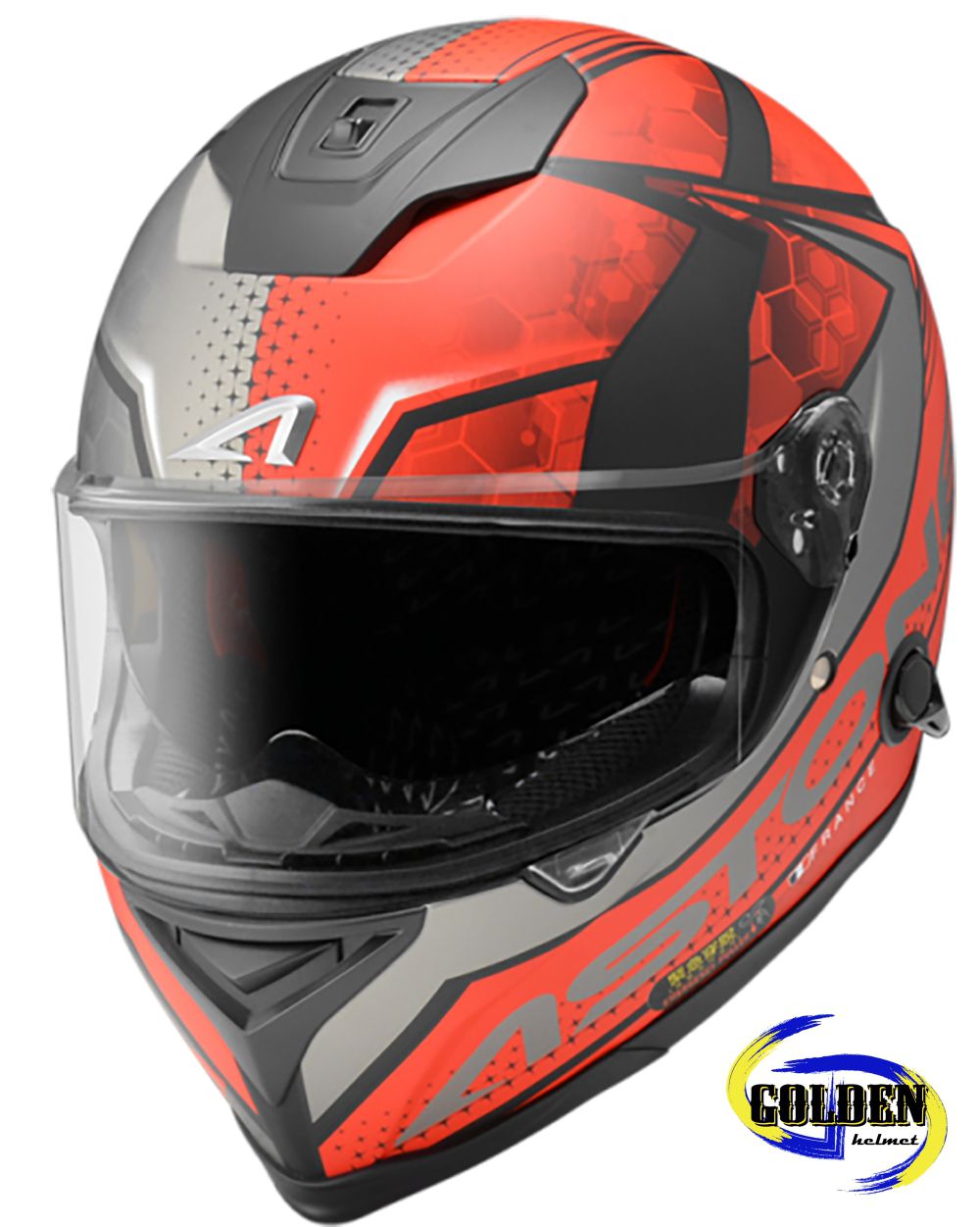 【火熱預購】Astone GTB800 AO11 平光黑紅 全罩式安全帽 (內藏墨鏡)【預購商品配合原廠出貨/此商品非現貨如有急用請勿訂購】_6