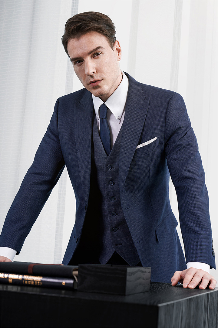 SST&C #Milan Series  Navy Slim Fit Suit Trousers | 0212010001  (Outlet)_4