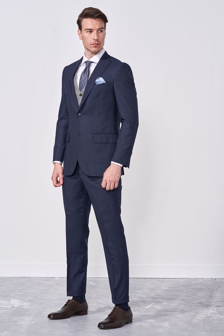 SST&C #Milan Series  Navy Slim Fit Suit Trousers | 0212010001  (Outlet)_6