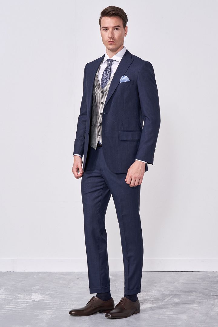SST&C #Milan Series  Navy Slim Fit Suit Trousers | 0212010001  (Outlet)_7